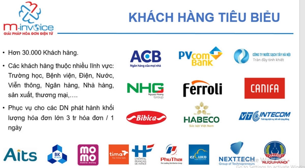 Khách hàng tiêu biểu M-Invoice