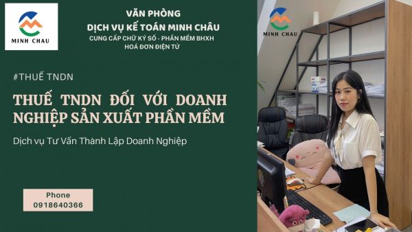 QUY ĐỊNH THUẾ TNDN ĐỐI VỚI DOANH NGHIỆP SẢN XUẤT PHẦN MỀM 2024